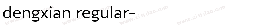dengxian regular字体转换